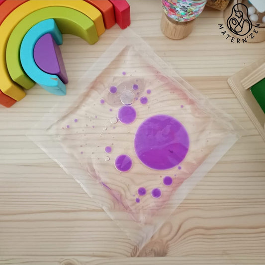 Liquid and calm down sensory bag Colorful bubbles 7 colors 