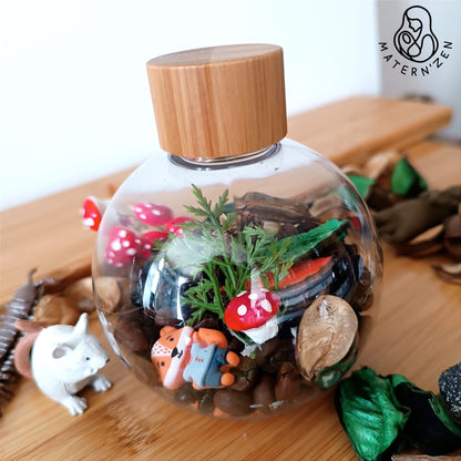 Dry and sound Sensory Bottle Spy Bottle Mini land Forest in Autumn