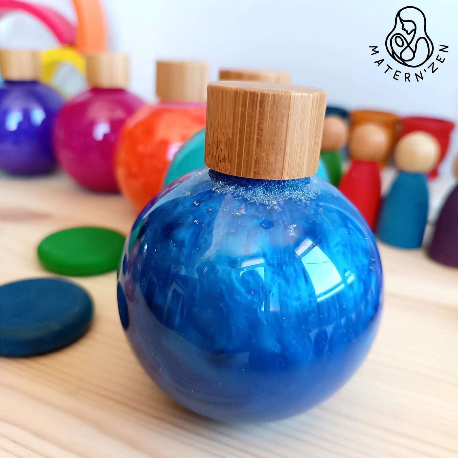 Botella sensorial líquida de la calma Magic Bottles Polvo Mágico