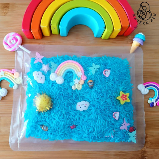 Over the Rainbow Dry tactil and sound Sensory Bag