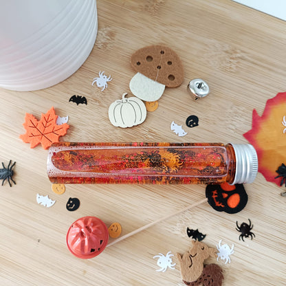 Bouteille sensorielle liquide Halloween Flottante