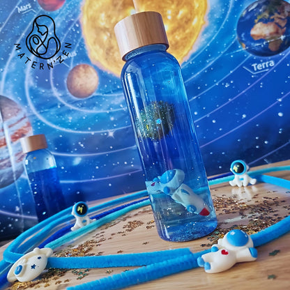 Botella sensorial líquida Astronauta