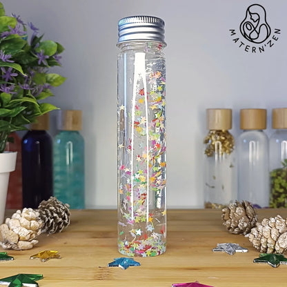 Pastel Rainbow Stars Liquid Sensory Bottle