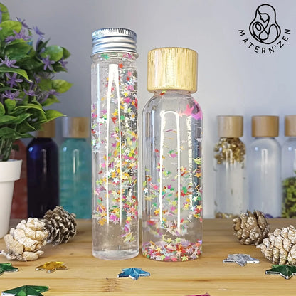 Pastel Rainbow Stars Liquid Sensory Bottle