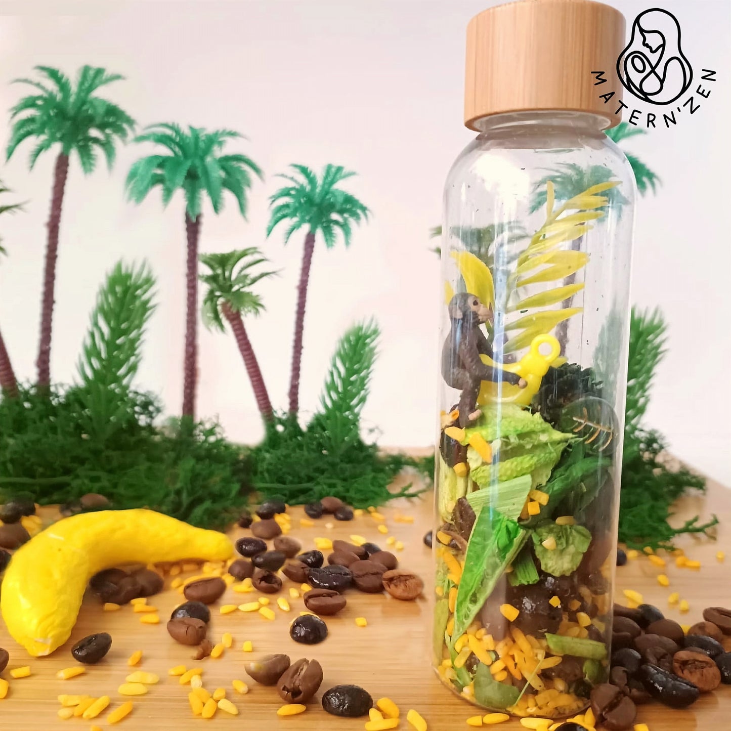 Monkey in the Jungle Sound and Spy Sensory Bottle